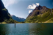 Norvegia, la regione dei fiordi, vedute durante la gita in battello lungo l'Aurlandsfjord e il Noeroyfjord. 